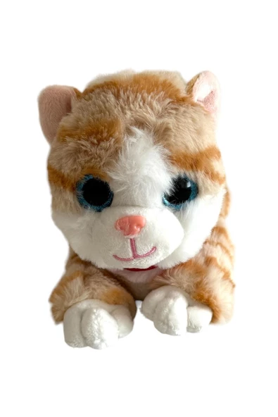 Sesli Yatan Miyavlayan 25 cm Peluş Kedi Oyuncak - 3