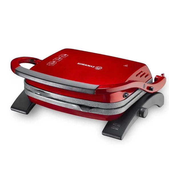 Korkmaz Dayanıklı Tostkolik Tost Makinesi Kırmızı Renk A329-16