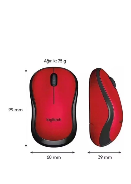 Logitech M220 Silent kırmızı Mouse