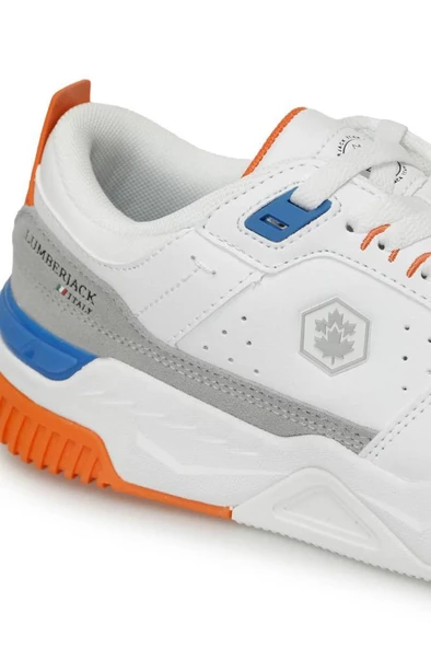 Lumberjack BAVIARA 4PR 101875915 Erkek Sneaker Ayakkabı Beyaz Turuncu 40-45 - 4