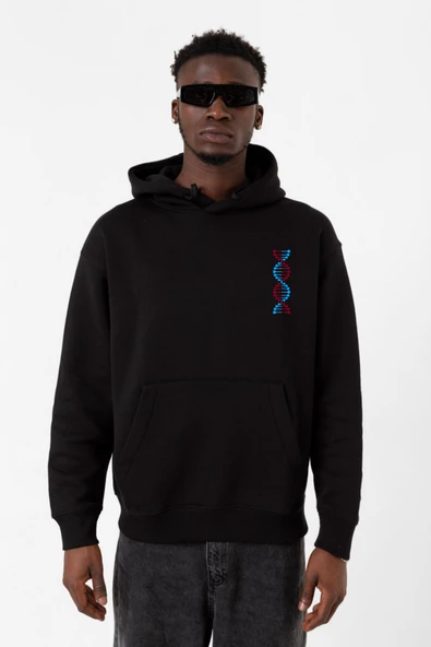 Bordo Mavi Dna Siyah Erkek 3ip Kapşonlu Sweatshirt