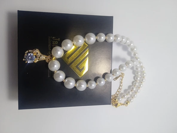 Çelik İncili kolye - 4