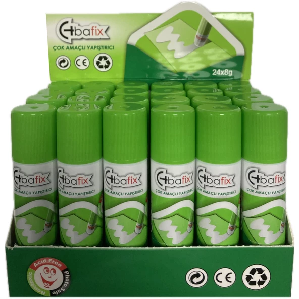 Bafix Stick Yapıştırıcı 8 GR Stick Yapıştırıcı 24 Lü Paket