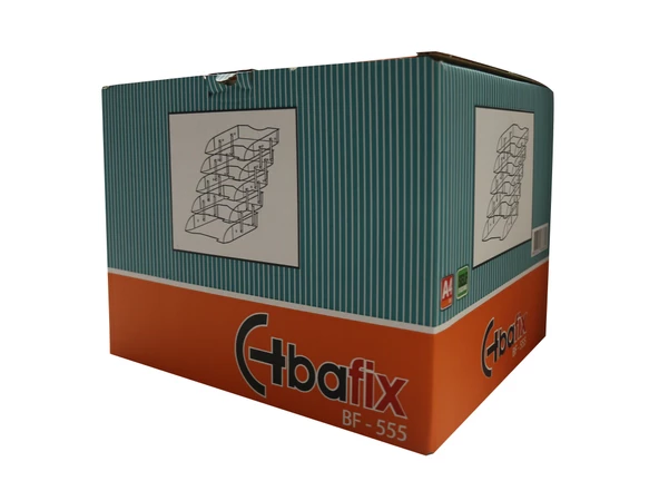 Bafix Evrak Rafı Hareketli Plastik 5 Li Şeffaf Evrak Rafı (4 Adet)