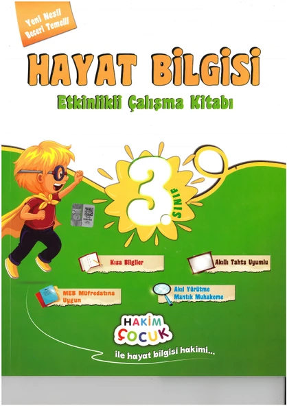 Hakim 3.Sınıf Hayat Bilgisi Etkinlikli Çalışma Kitabı ürün görseli 1