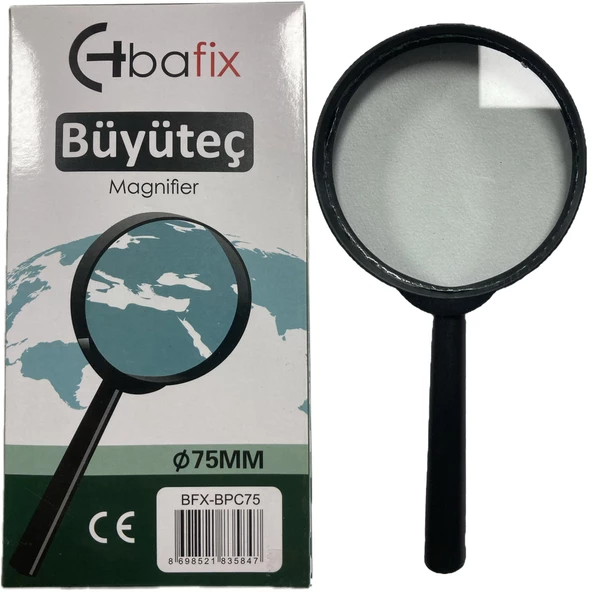 Bafix Büyüteç Plastik Çerçeveli 75 MM Büyüteç