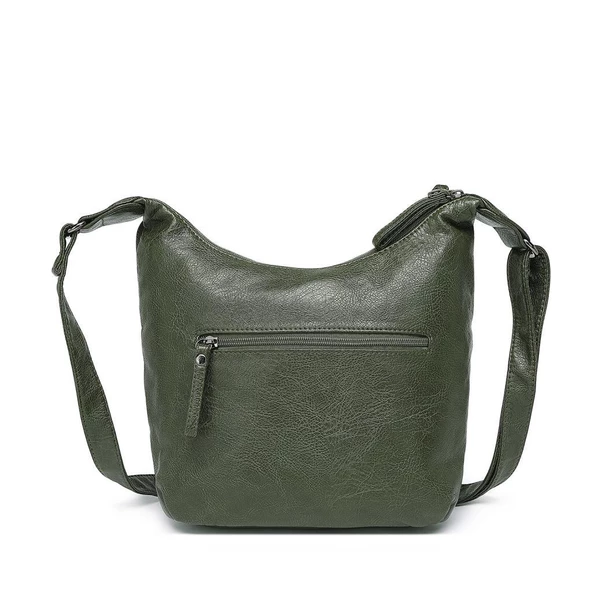 Yıkama Deri Askılı Postacı Kadın Çantası 21-K Barcelona 1894 - Resim 2