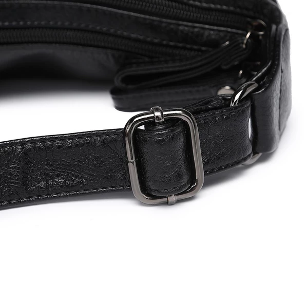 Yıkama Deri Askılı Postacı Kadın Çantası 21-K Barcelona 1894 - Resim 9