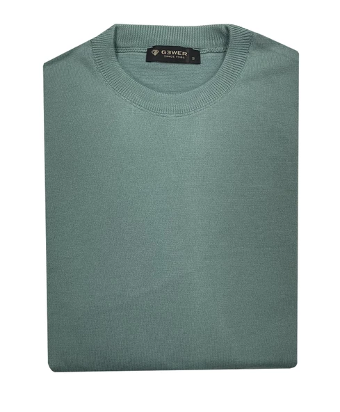 Slim Fit Erkek Sıfır Yaka Triko Kazak 7028