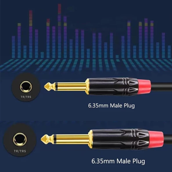 6.3 mm Mono Enstürman Kablo 5 metre - Resim 2