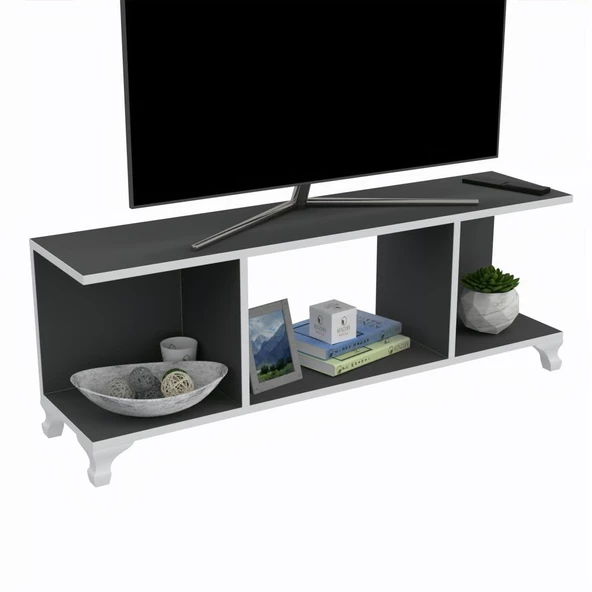 Kenzlife televizyon sehpası seul gri 038*120*30 tv ünitesi - Resim 2