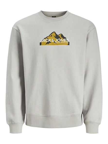 Jack Jones Mountaın Logo Bisiklet Yaka Erkek Sweat 12262094