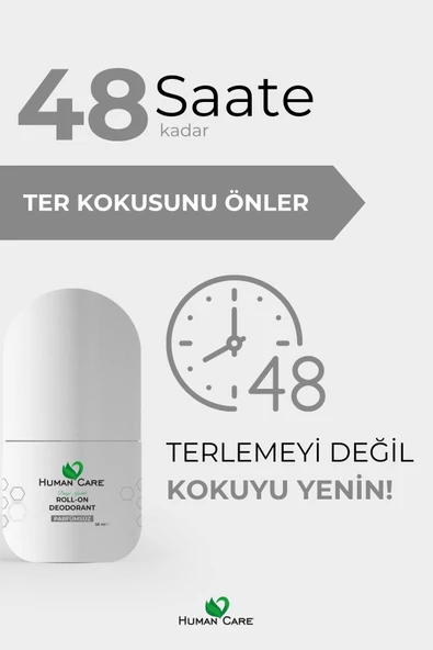 Human Care Doğal Roll On Deodorant Parfümsüz 50 Ml - 2