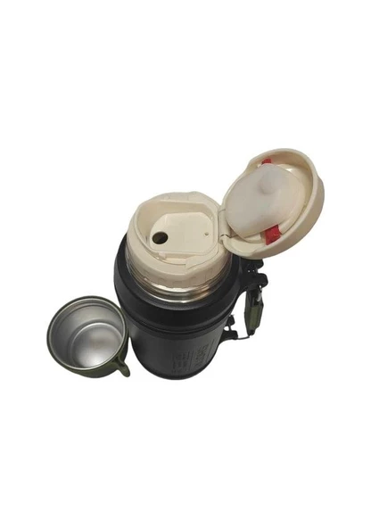 Shotay Çelik Termos Camper Large 1600Ml Siyah - 4