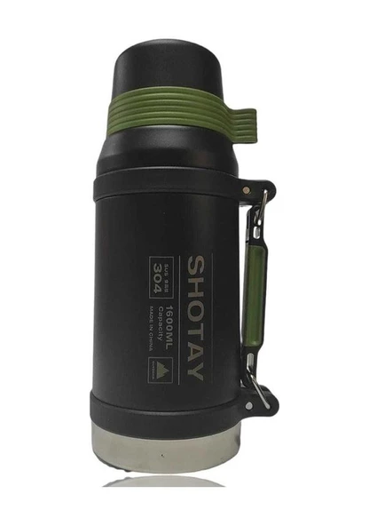 Shotay Çelik Termos Camper Large 1600Ml Siyah - 6