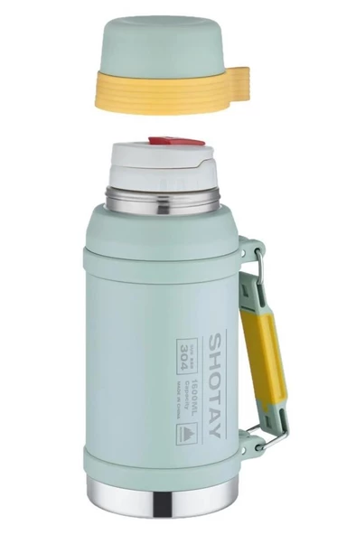 Shotay Çelik Termos Camper Large 1600Ml Açık Yeşil - 3