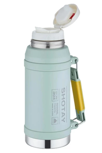 Shotay Çelik Termos Camper Large 1600Ml Açık Yeşil - 2