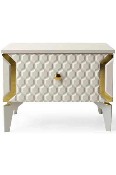 Milano Komodin-mdf-aynalı-kum Beji-ücretsiz Nakliye