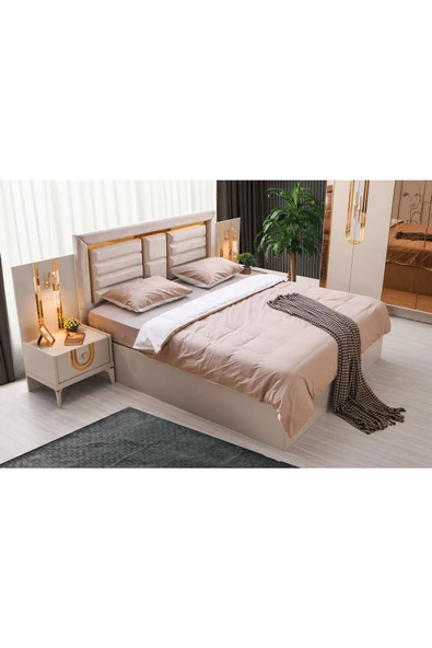 Porto Komodin-mdf-ışıklı Aynalı-kum Beji-ücretsiz Nakliye - Resim 7