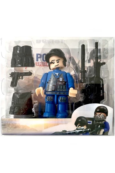 Özel Kuvvetler Mini Polis Figür Seti Minifigür Yapı 8 Cm - 4