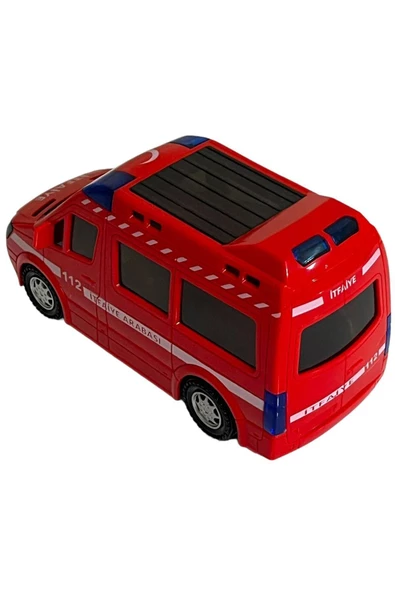 3d Işıklı, Sirenli Çarp Dön Sensörlü İtfaiye Minibüsü 3ditfaiye - 6