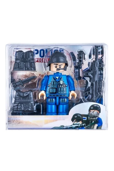 Özel Kuvvetler Mini Polis Figür Seti Minifigür Yapı 8 Cm - 3