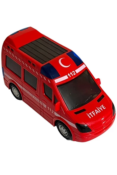 3d Işıklı, Sirenli Çarp Dön Sensörlü İtfaiye Minibüsü 3ditfaiye - 2