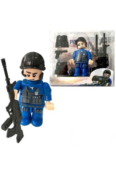 Özel Kuvvetler Mini Polis Figür Seti Minifigür Yapı 8 Cm - 5