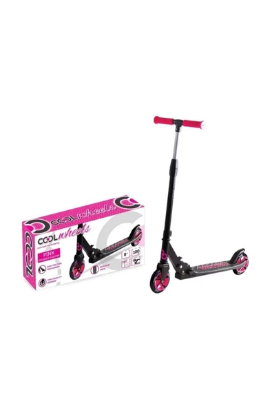 Cool Whels 2 Tekerli Frenli Katlanır Pembe Scooter +8 Yaş