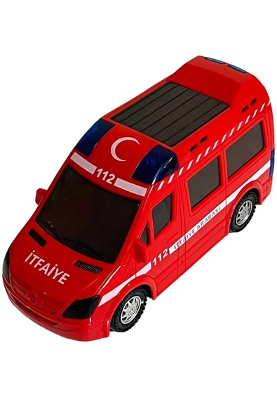 3d Işıklı, Sirenli Çarp Dön Sensörlü İtfaiye Minibüsü 3ditfaiye - 3