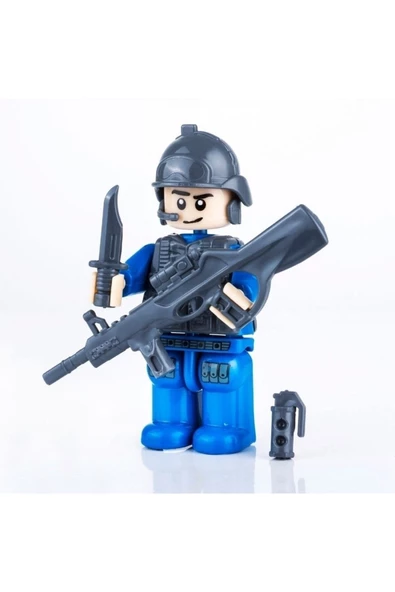 Özel Kuvvetler Mini Polis Figür Seti Minifigür Yapı 8 Cm