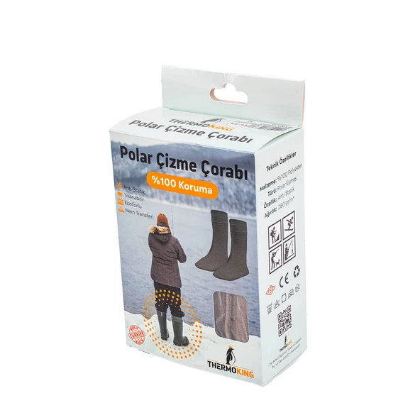 Polar Çizme Çorabı - Kamuflaj - Termal - Thermoking - Resim 5
