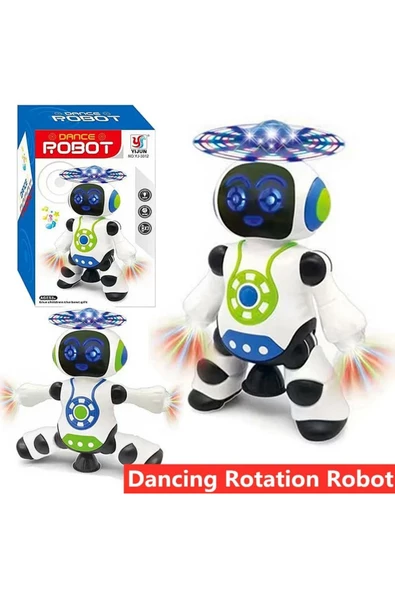 DANS EDEN ROBOT PERVANELİ 3D IŞIKLI SESLİ MÜZİKLİ PİLLİ ROBOT OYUNCAK - 2