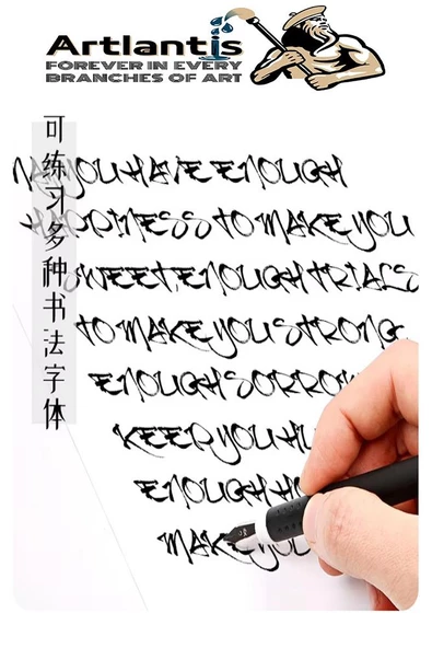 Kaligrafi Dolma Kalem Seti 4 lü 1 Paket Calligraphy Kalem Seti Hat Yazma Tasarım Sanat Kalemi Hattat - 4