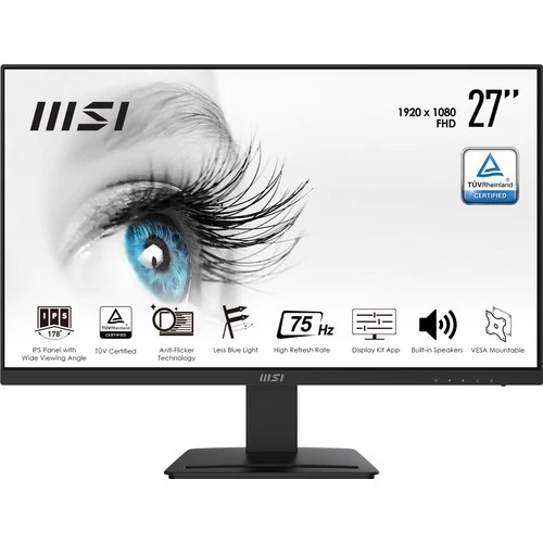 MSI 27" PRO MP273 1920x1080 (FHD) FLAT IPS 75Hz 5MS ANTI-GLARE MONITOR