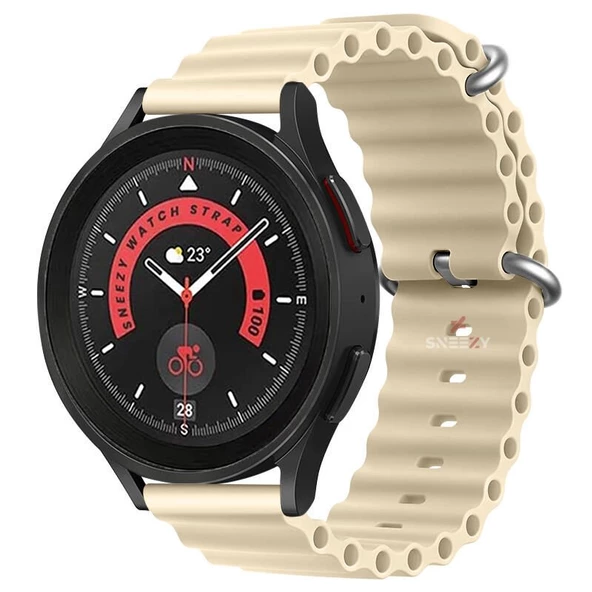 Huawei Watch GT3 Elite-Active 46mm-GT3 Pro-GT3 Se 22mm Uyumlu Seaflex Ocean Silikon Kordon  Starlight Starlight