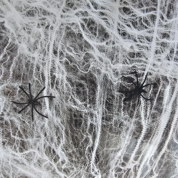 Halloween Cadılar Bayramı Dekorasyonu Esnek Örümcek Ağı Halovin Dekorasyon Ürünleri - 2