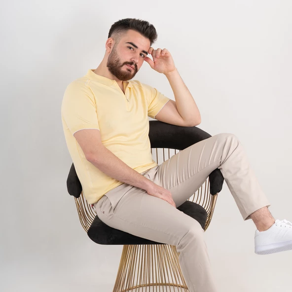 Neyir Triko Slimfit Yakalı Erkek Triko T-Shirt - Resim 3