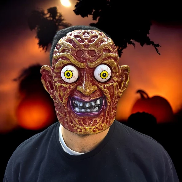 VIP HALLOWEEN MASK VIP CADILAR BAYRAMI FREDDY KRUEGER KORKU MASKESİ  PARTİ MASKESİ THE MASK