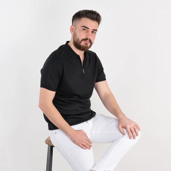 Neyir Triko Slimfit Yakalı Erkek Triko T-Shirt - Resim 12