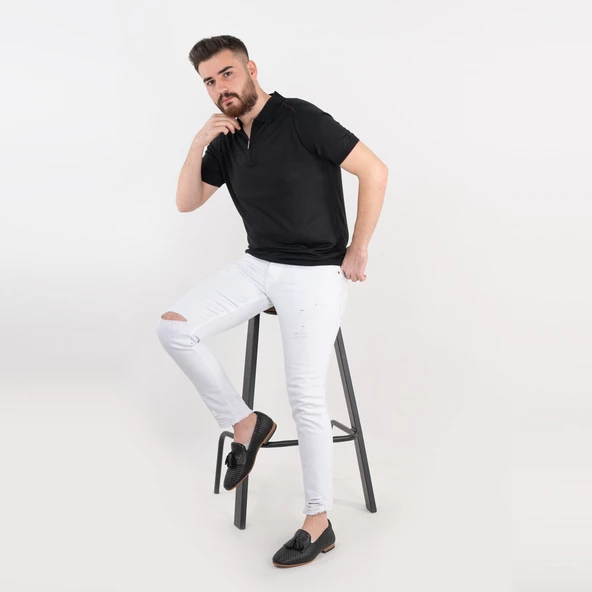 Neyir Triko Slimfit Yakalı Erkek Triko T-Shirt - Resim 11