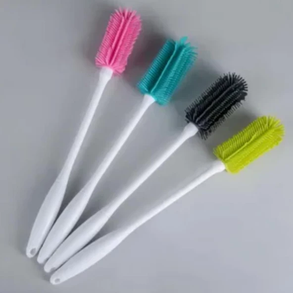 Go ithalat Temizleme Silikon uçlu Fırçası Biberon Şişe Termos Sürahi Kavazon Kettle Matara Fırçası - 6