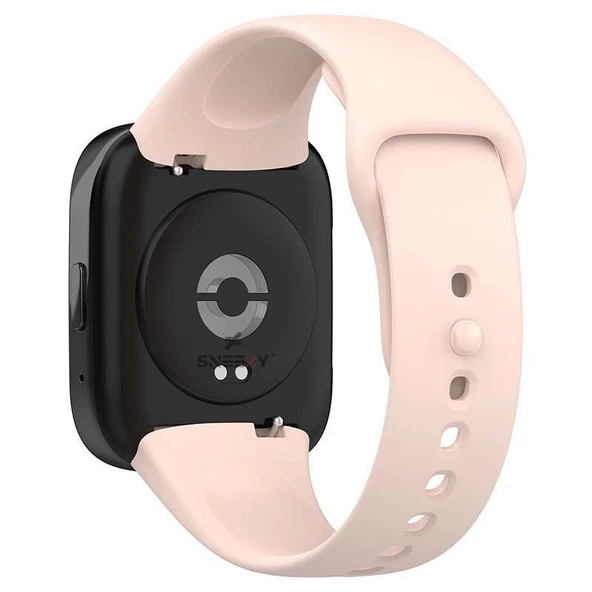 Sneezy Xiaomi Redmi Watch 3 Active Uyumlu PureLux Soft Silikon Kordon  Pudra