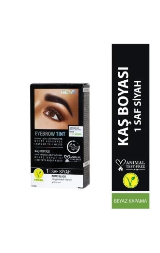 NEVABLOND KAŞ BOYASI & BEYAZ KAPATICI VEGAN NO: 1 SAF SİYAH
