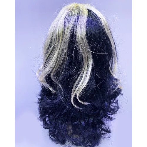 Siyah Sarı Parti Peruğu - Resim 3