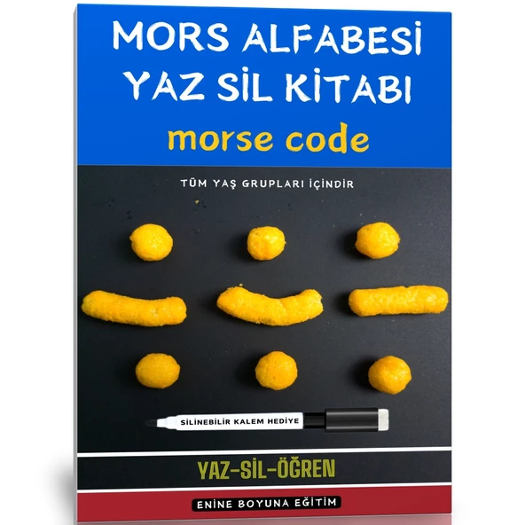 Mors Alfabesi Eğitim YAZ-SİL Kitabı (Morse Code)