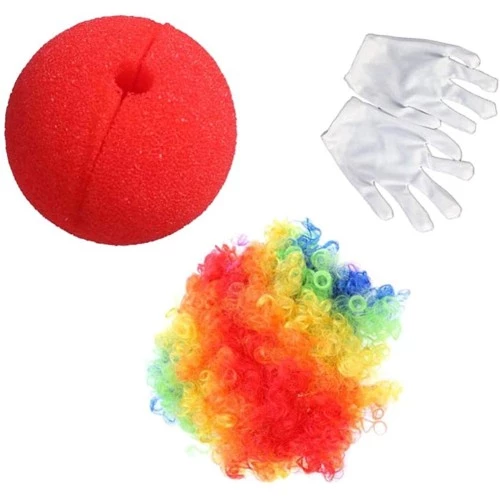 Eğlenceli Parti Rengarenk Palyaço Seti 3 Parça ürün görseli