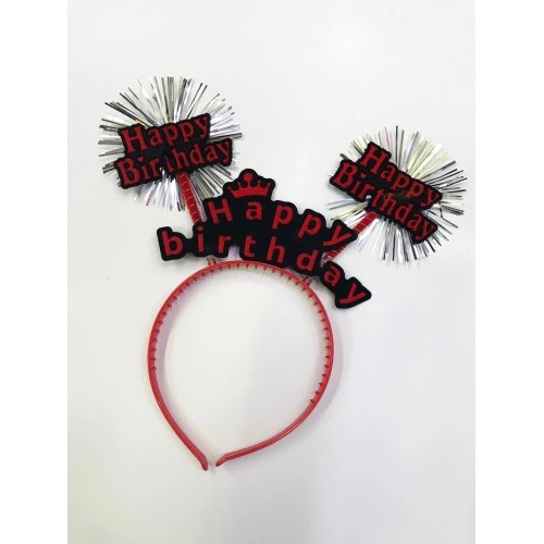 Happy Birthday Neon Renk Doğum Günü Tacı 12 Adet - Resim 3