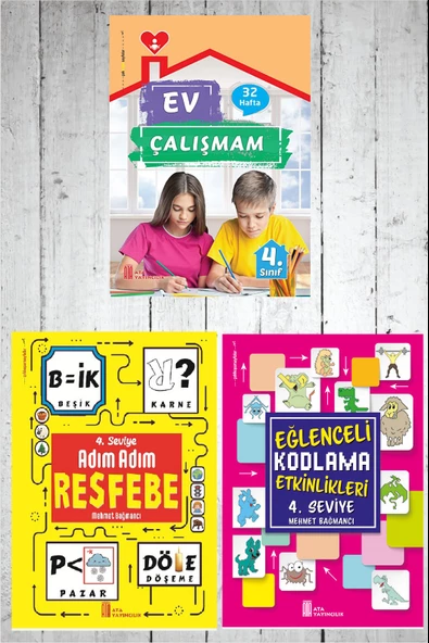 4.Sınıf Ev Çalışmalarım+Kodlama+Resfebe ürün görseli 1