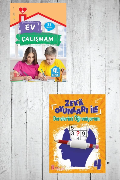 4.Sınıf Ev Çalışmalarım+Zekâ Oyunları ile Derslerimi Öğreniyorum ürün görseli 1